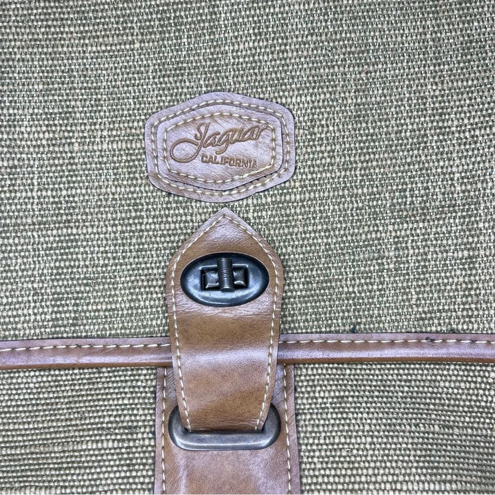 Jaguar California canvas and leather messenger bag